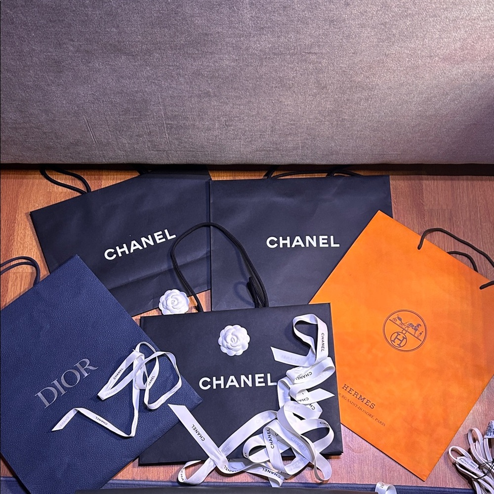 Chanel and Dior Shopping Bags Collection